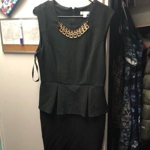 Peplum black dress great condition